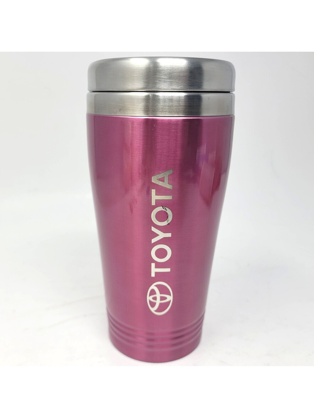 Toyota Pink Travel Tumbler Stainless Steel Dealership Coffee Mug 16oz